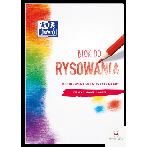 Blok rysowania OXFORD A3 20k 120G biały 400093197