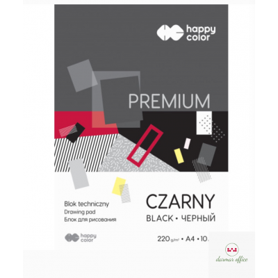 Blok techniczny PREMIUM czarny A4 220g HA 3722 2030-9
