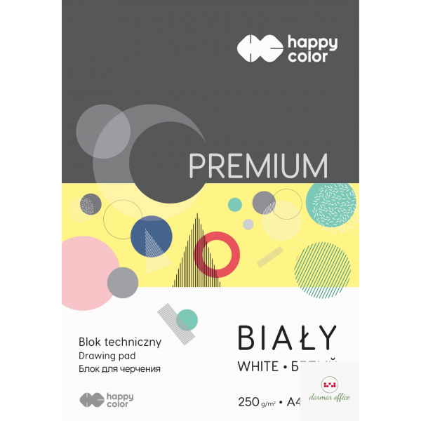Blok techniczny biały 250g A4 HAPPY COLOR 3725 2030-0