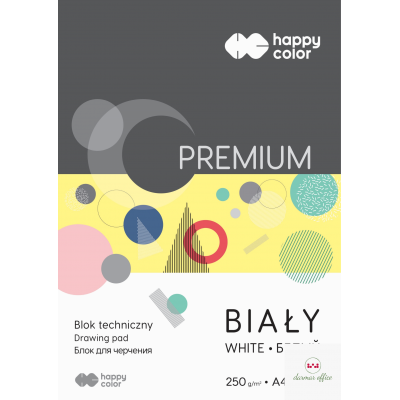 Blok techniczny biały 250g A4 HAPPY COLOR 3725 2030-0