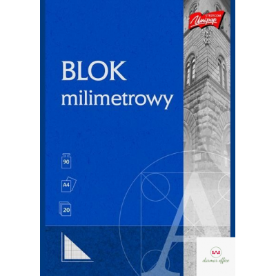 Blok milimetrowy A4 20kartek UNIPAP