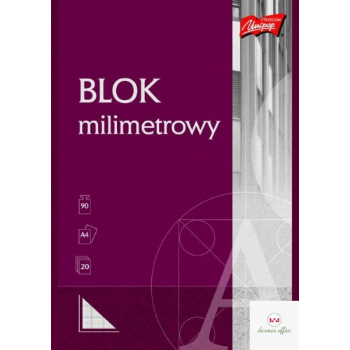 Blok milimetrowy A4 20kartek UNIPAP