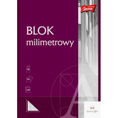 Blok milimetrowy A4 20kartek UNIPAP