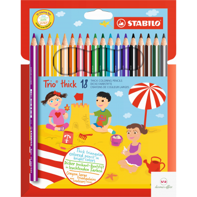 Kredki Trio grube 18kolorów STABILO 203/18-01