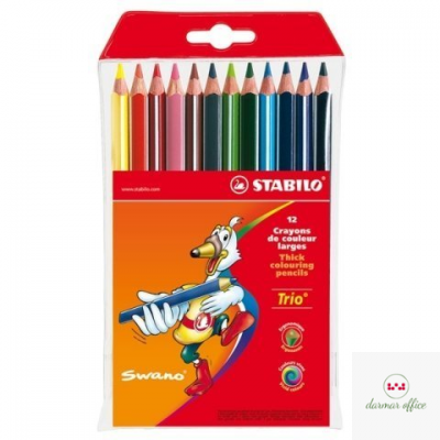 Kredki trójkątne STABILO Trio grube etui 12kolorów 203/12-01