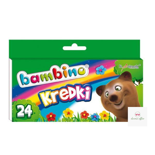 Kredki BAMBINO 24kolory w pudełku kartonowym St.Majewski