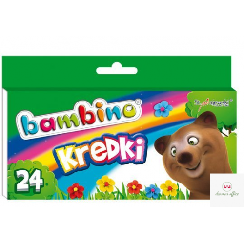 Kredki BAMBINO 24kolory w pudełku kartonowym St.Majewski