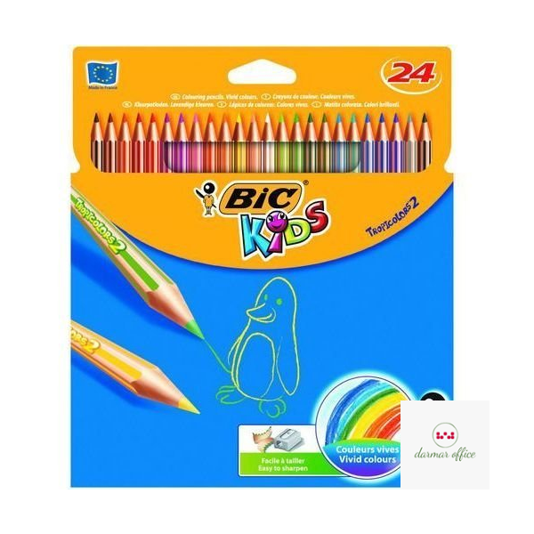 Kredki ołówkowe BIC Kids Tropicolors 24kol., 9375182