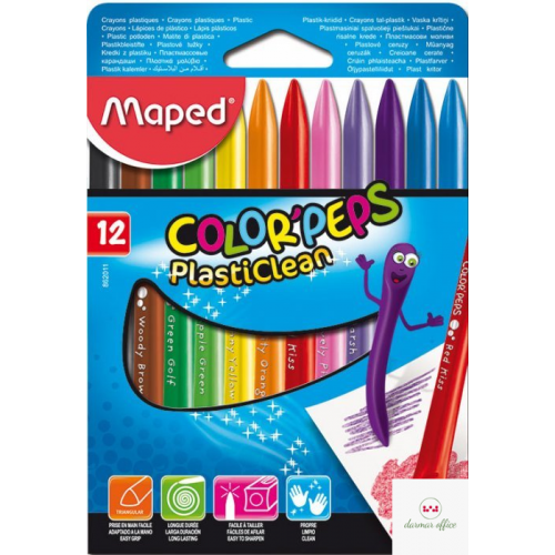 Kredki plastikowe Colorpeps 12 kolorów 862011 MAPED