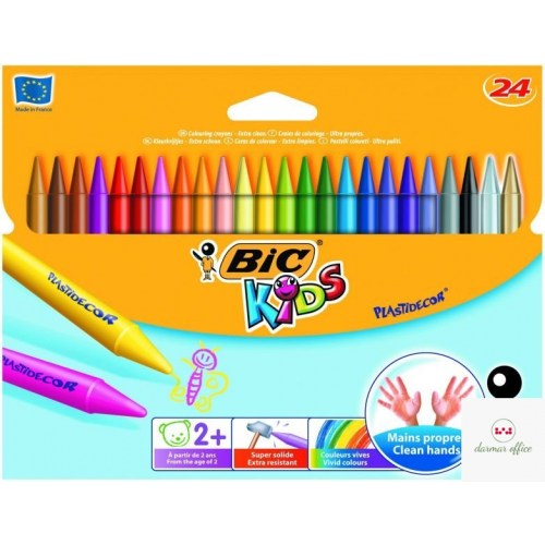 Kredki świecowe BIC Kids Plastidecor 24kol., 8297721