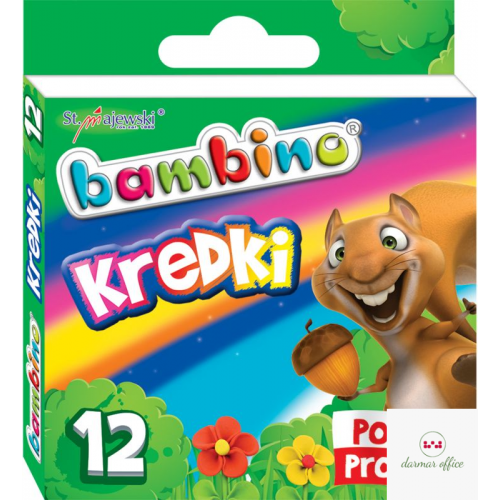 Kredki BAMBINO 12kolorów w pudełku kartonowym St.Majewski