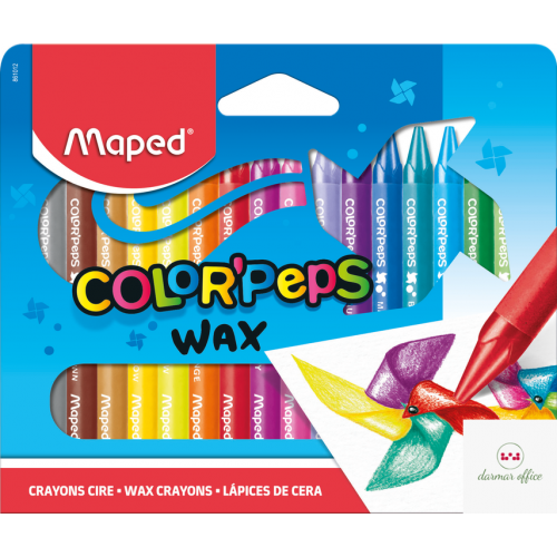 Kredki COLORPEPS świecowe 18 kolorów 861012 MAPED