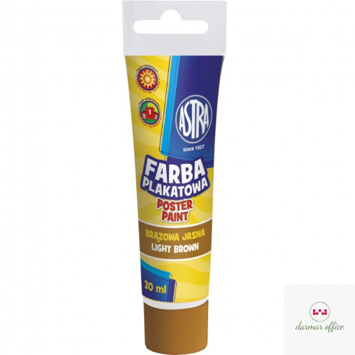 Farba plakatowa Astra tuba 30 ml - brązowa jasna, 83110912